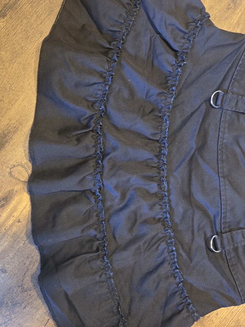 Y2K Attempt Inc Black Mini Skirt Small D-Ring Straps
